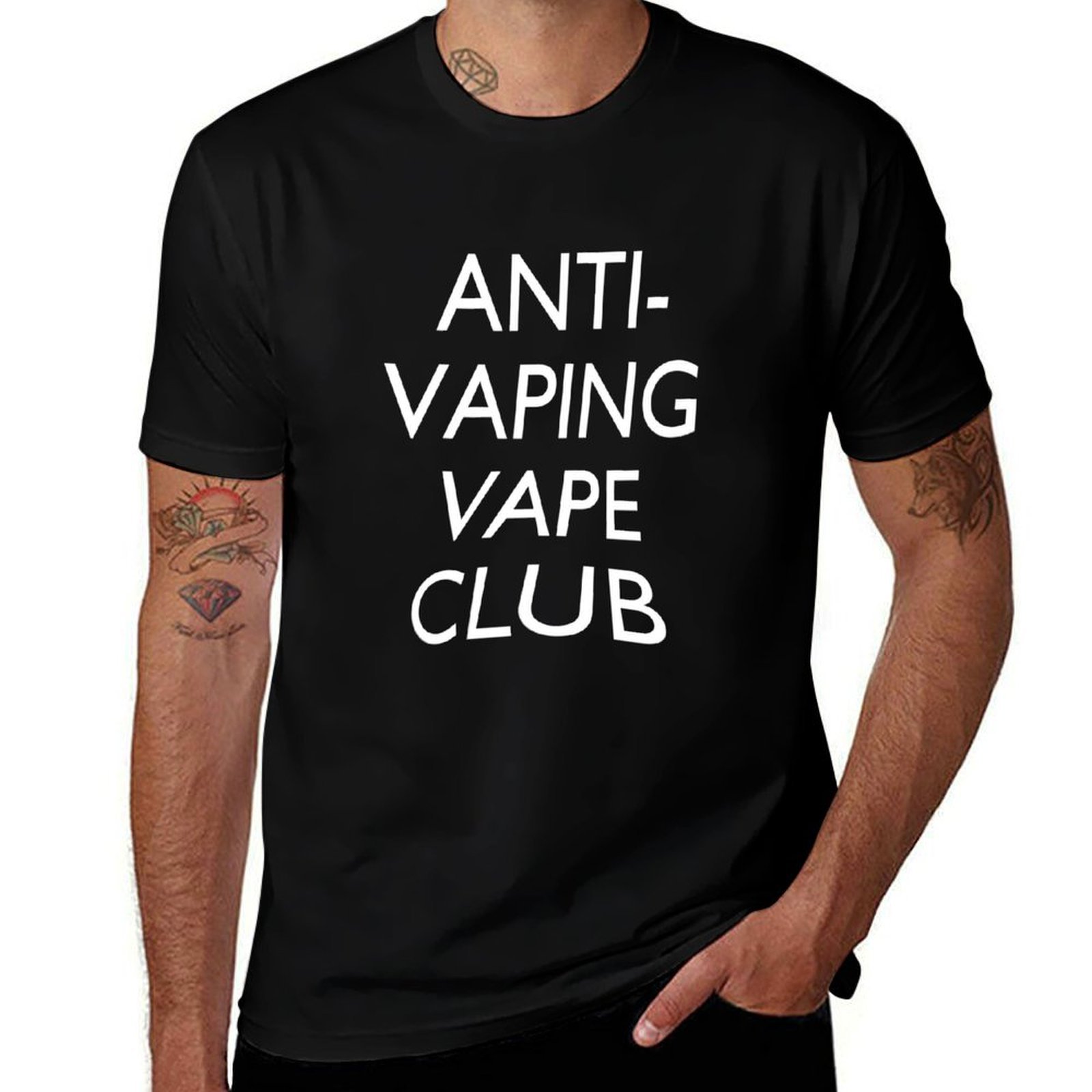 Quick Vape - Anti-Vaping Vape Club T-Shirt Sportliches Freizeit-Schnelltrocken-T-Shirt