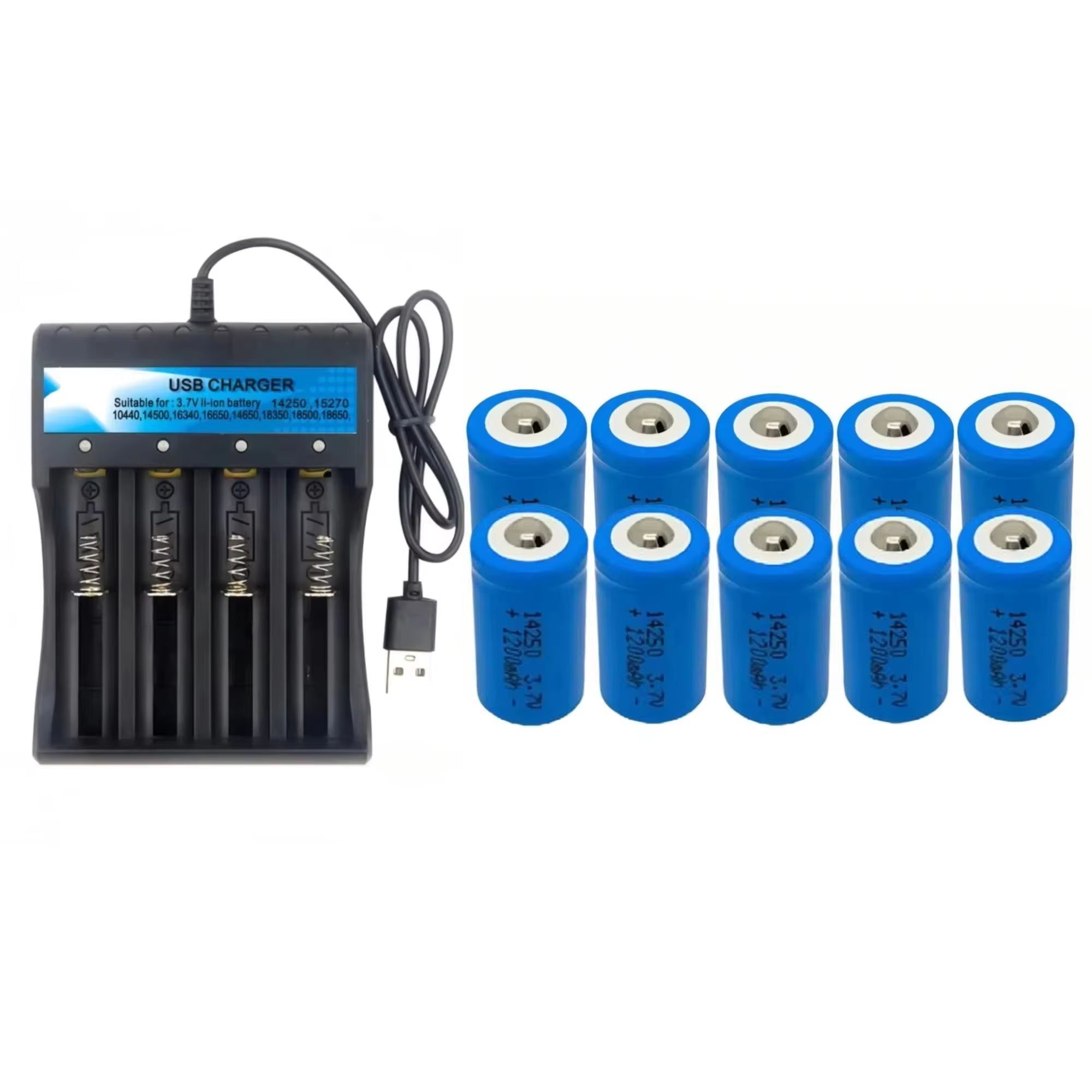 Quick Vape - 10 Stück Quick Charge 14250 3,7