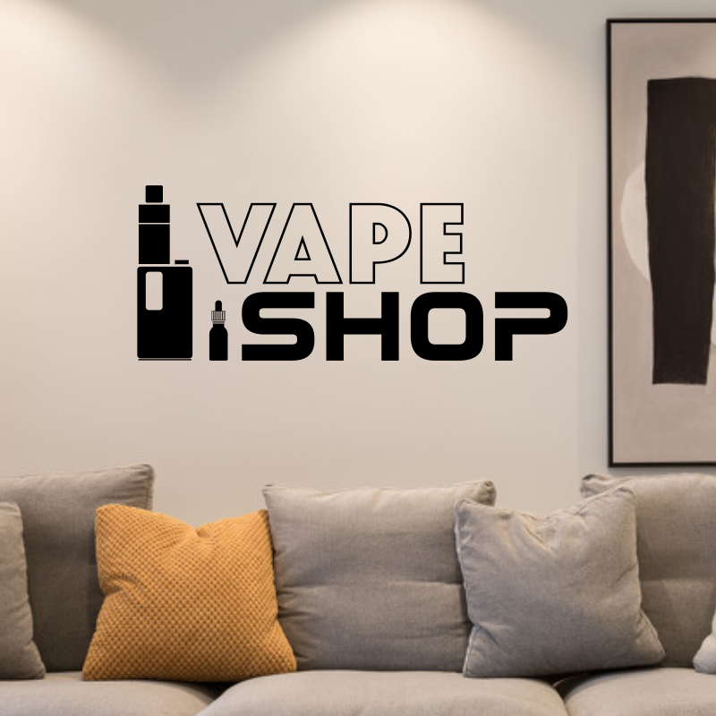 Vaping Shop - Vinyl-Wandaufkleber, Vape-Shop-Schild, Poster, Wandaufkleber, Heimdekoration, abnehmbare