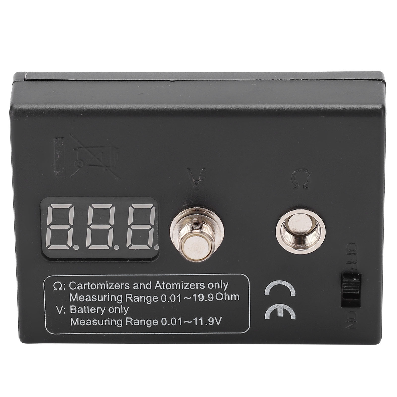 Ohm Meter Reader - Widerstands-OHM-Messgerät, Messgerät, Spulentester, Draht-DIY-Werkzeug für Zerstäuber,