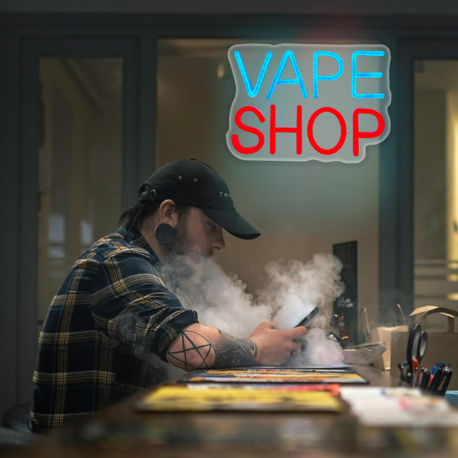 Vape Shop Neonschild für Wandd – Vaping Shop Bewertung und Preis